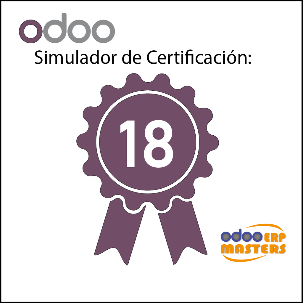 Simulador - Certificación Odoo Versión 18 (100 Preguntas en Inglés)